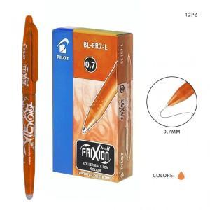 Frixion ball penna a sfera cancellabile e ricaricabile colore arancio con punta da 0,7 mm confezione da 12 pz