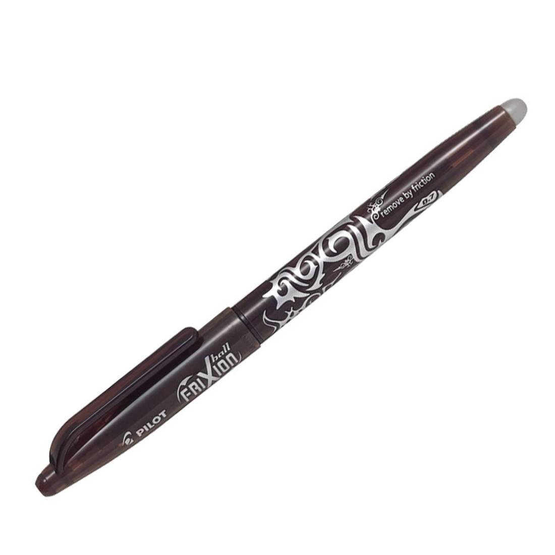 pilot pilot frixion ball penna a sfera cancellabile e ricaricabile colore marrone con punta da 0,7 mm confezione da 12 pz - foto 2