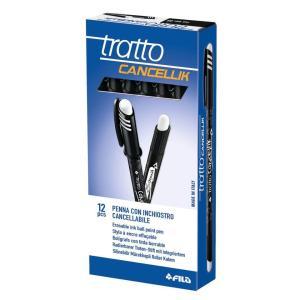 Cancellik 12 pz penna a sfera cancellabile con  da 0,4 mm colore nero