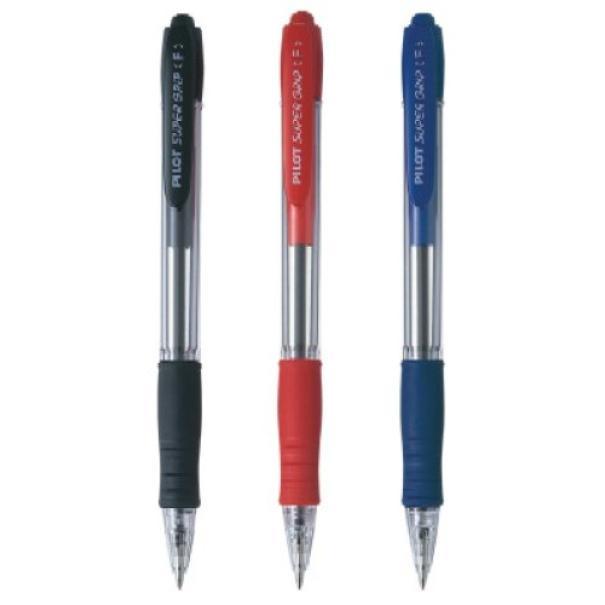pilot pilot super grip penna a sfera nera a scatto punta da 0,7 mm - foto 3