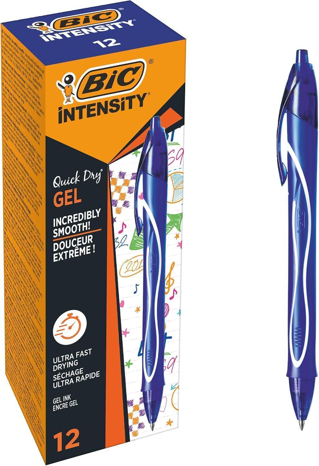 bic bic 12pz gel ocity quick dry penna a scatto blu con punta 0,7 mm - foto 1 bic bic 12pz gel ocity quick dry penna a scatto blu con punta 0,7 mm - foto 1