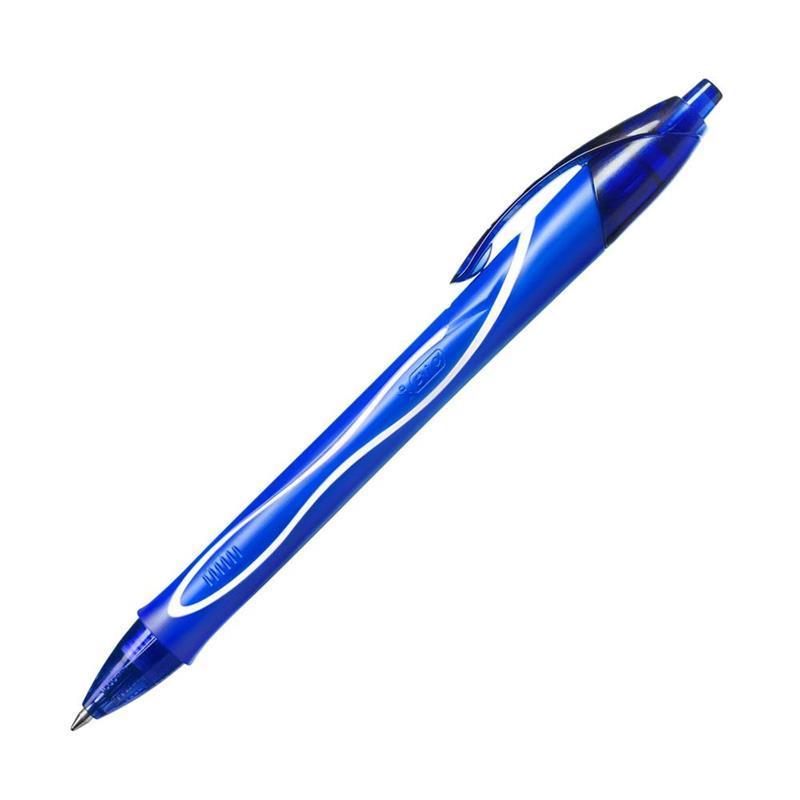 bic bic gel ocity quick dry penna a scatto blu con punta 0,7 mm - foto 1