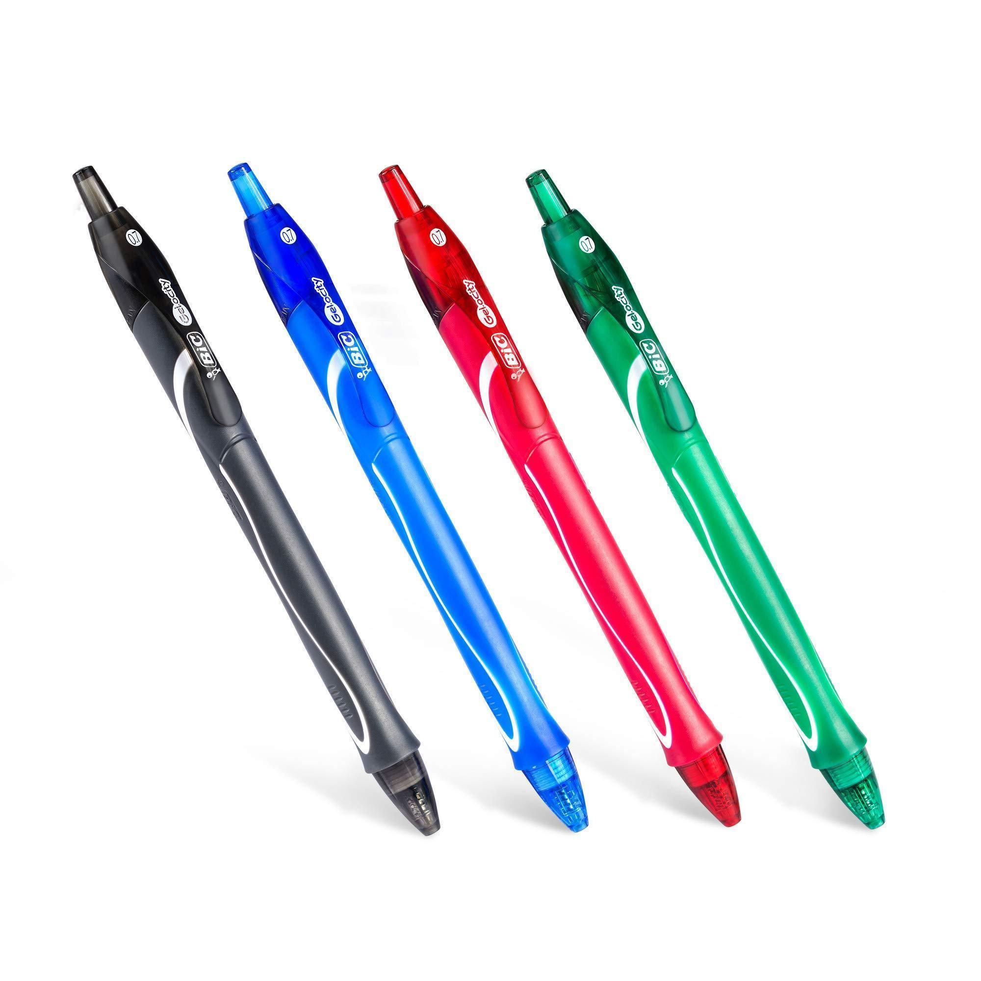 bic bic gel ocity quick dry penna a scatto nera con punta 0,7 mm - foto 2