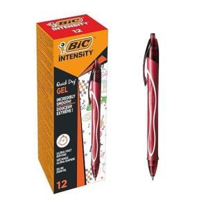 12pz gel ocity quick dry penna a scatto rossa con punta 0,7 mm