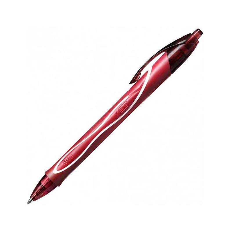 bic bic gel ocity quick dry penna a scatto rossa con punta 0,7 mm - foto 1