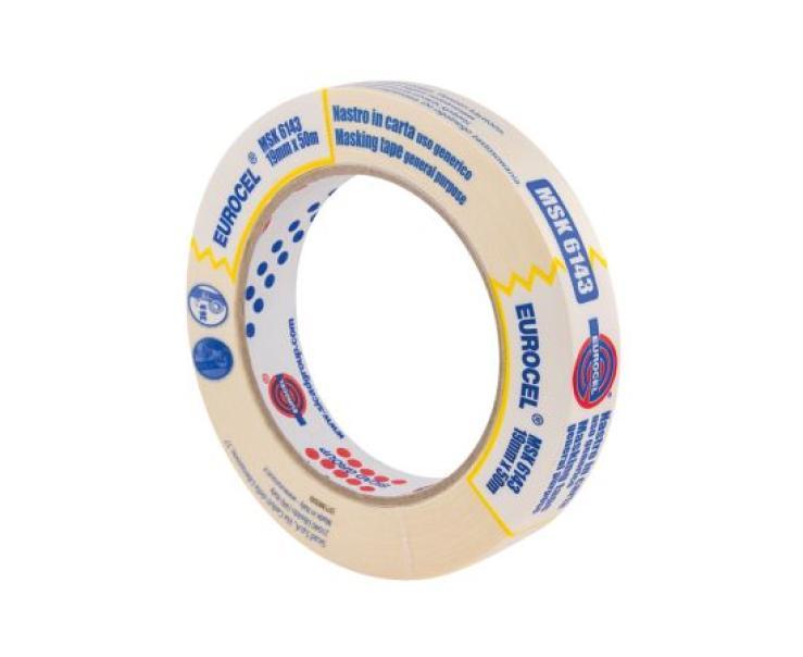 eurocel eurocel nastro carta adesivo msk per mascherature mm 19 x 50 mt - foto 1