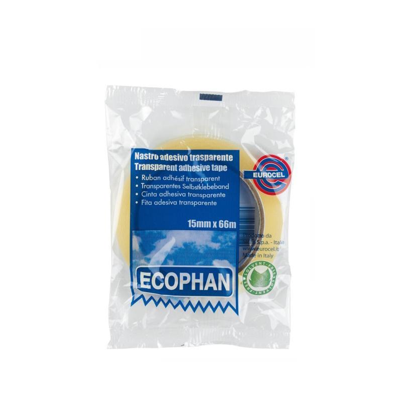 eurocel eurocel nastro adesivo ecophan conf. da 10 pz mm 15 x 66 mt trasparente - foto 1 eurocel eurocel nastro adesivo ecophan conf. da 10 pz mm 15 x 66 mt trasparente - foto 1