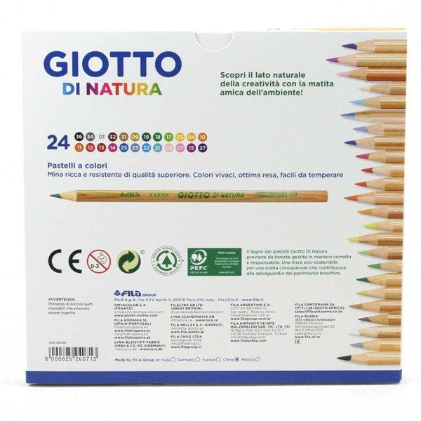 giotto giotto di natura pastelli colorati assortiti in astuccio da 24 pz - foto 3