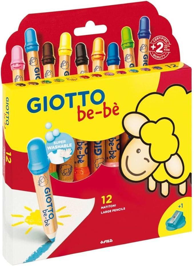 giotto giotto bebè pastelli 6 conf. da 12pz. colori assortiti, mina 7 mm, temperamatite incluso - foto 1 giotto giotto bebè pastelli 6 conf. da 12pz. colori assortiti, mina 7 mm, temperamatite incluso - foto 1