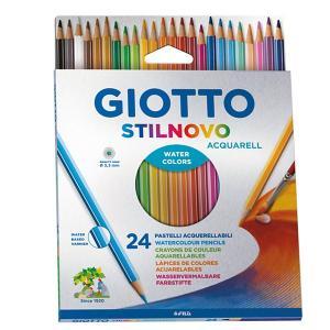 Stilnovo acquarell pastelli acquerellabili 6 conf. da 24 pz. colori assortiti, diametro mina 3,3 mm