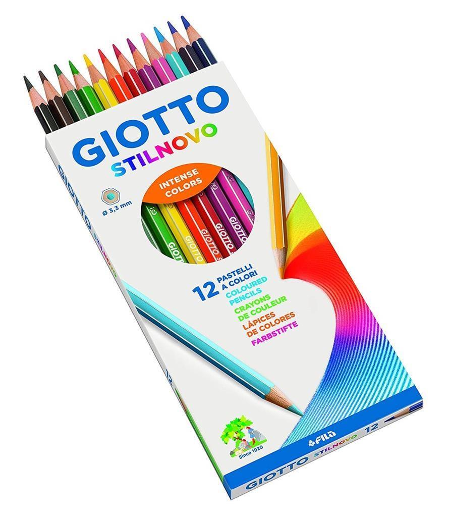 giotto giotto stilnovo 10 conf. da 12 pastelli colorati a sezione esagonale e mina da 3,3 mm - foto 1