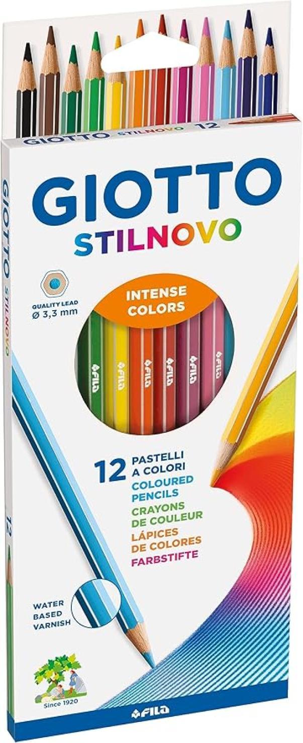 giotto giotto stilnovo 10 conf. da 12 pastelli colorati a sezione esagonale e mina da 3,3 mm - foto 3