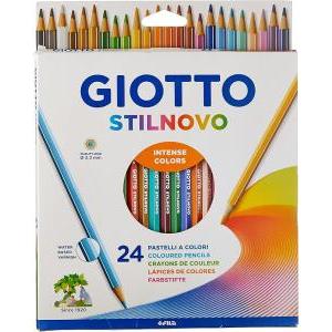 Stilnovo pastelli colorati a sezione esagonale e mina da 3,3 mm colori assortiti da 24 pz.