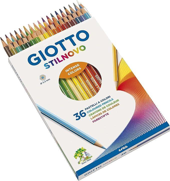 giotto giotto stilnovo pastelli colorati a sezione esagonale e mina da 3,3 mm colori assortiti da 36 pz. - foto 2
