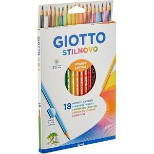 Stilnovo pastelli colorati a sezione esagonale e mina da 3,3 mm colori assortiti da 18 pz.