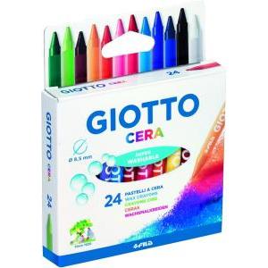 Pastelli a cera in astuccio da 24 colori assortiti