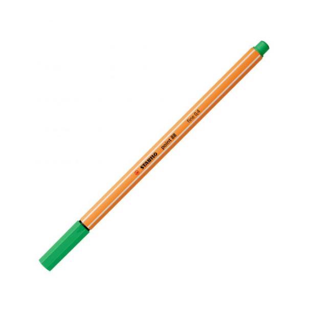 stabilo stabilo point 88 10pz pennarello fineliner con tratto da 0,4 mm colore verde smeraldo chiaro n° 16 - foto 1