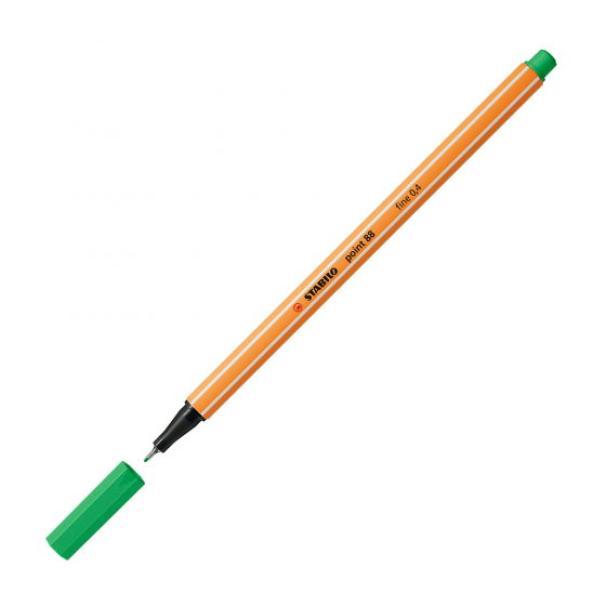 stabilo stabilo point 88 pennarello fineliner con tratto da 0,4 mm colore verde smeraldo chiaro n° 16 - foto 2