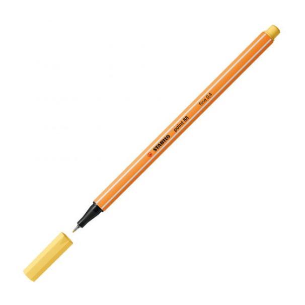 stabilo stabilo point 88 pennarello fineliner con tratto da 0,4 mm colore giallo chiaro n° 23 - foto 2