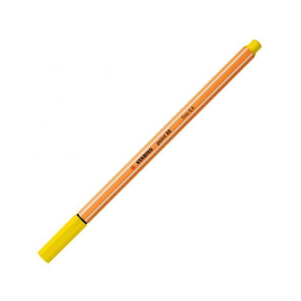 stabilo stabilo point 88 10pz pennarello fineliner con tratto da 0,4 mm colore giallo limone n° 24 - foto 1