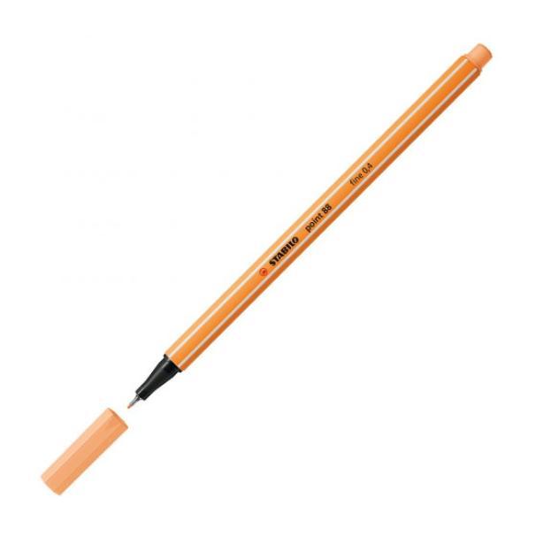 stabilo stabilo point 88 pennarello fineliner con tratto da 0,4 mm colore arancione pastello n° 25 - foto 2