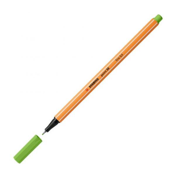 stabilo stabilo point 88 pennarello fineliner con tratto da 0,4 mm colore verde mela n° 33 - foto 2