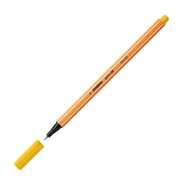 stabilo stabilo point 88 pennarello fineliner con tratto da 0,4 mm colore giallo n° 44 - foto 2