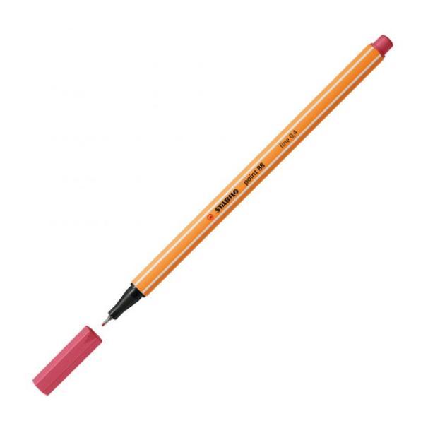 stabilo stabilo point 88 pennarello fineliner con tratto da 0,4 mm colore rosso fragola n° 49 - foto 2