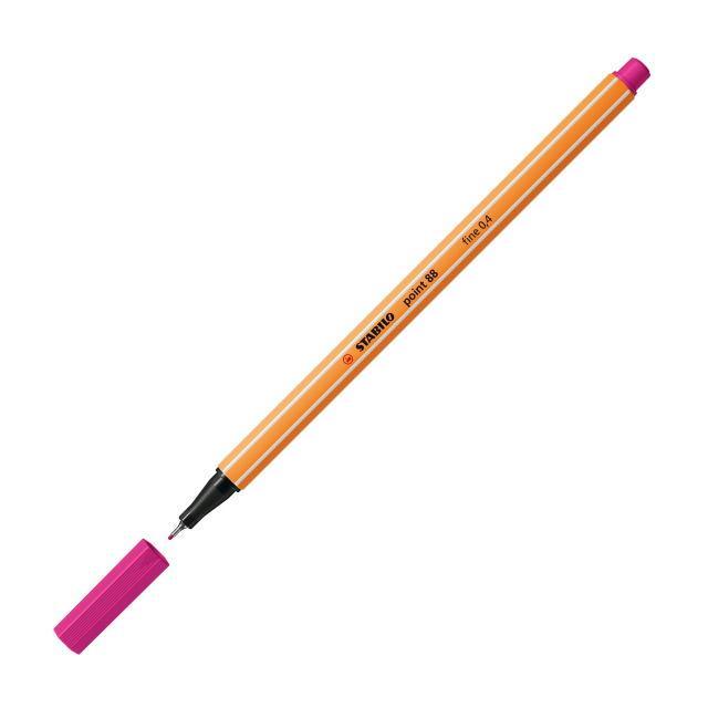 stabilo stabilo point 88 pennarello fineliner con tratto da 0,4 mm colore rosa n° 56 - foto 2