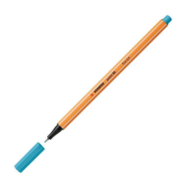 stabilo stabilo point 88 pennarello fineliner con tratto da 0,4 mm colore azzurro n° 57 - foto 2