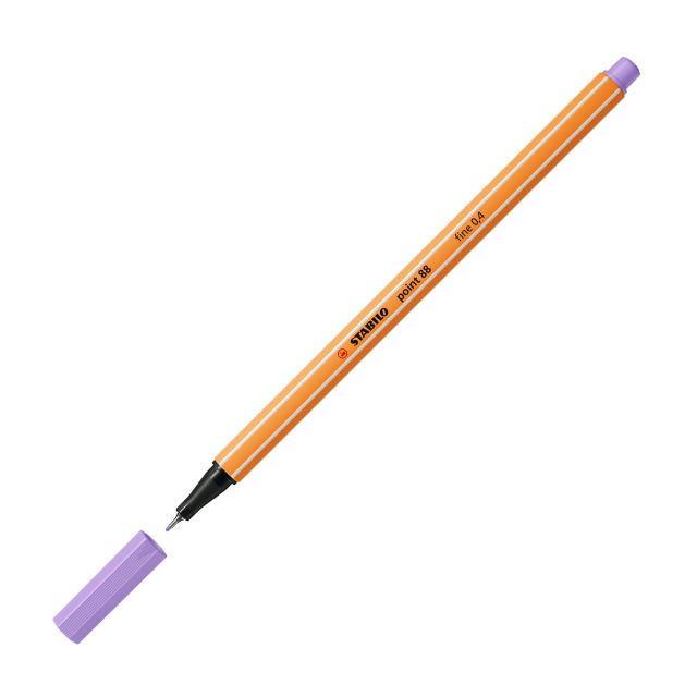 stabilo stabilo point 88 pennarello fineliner con tratto da 0,4 mm colore lilla chiaro n° 59 - foto 2