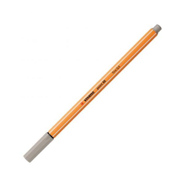 stabilo stabilo point 88 pennarello fineliner con tratto da 0,4 mm colore grigio caldo n° 93 - foto 1