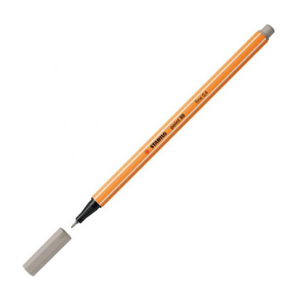 stabilo stabilo point 88 pennarello fineliner con tratto da 0,4 mm colore grigio caldo n° 93 - foto 2