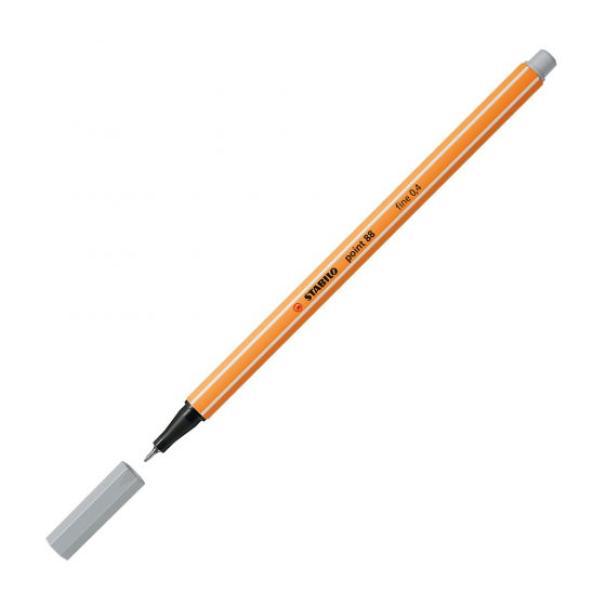 stabilo stabilo point 88 pennarello fineliner con tratto da 0,4 mm colore grigio chiaro n° 94 - foto 2