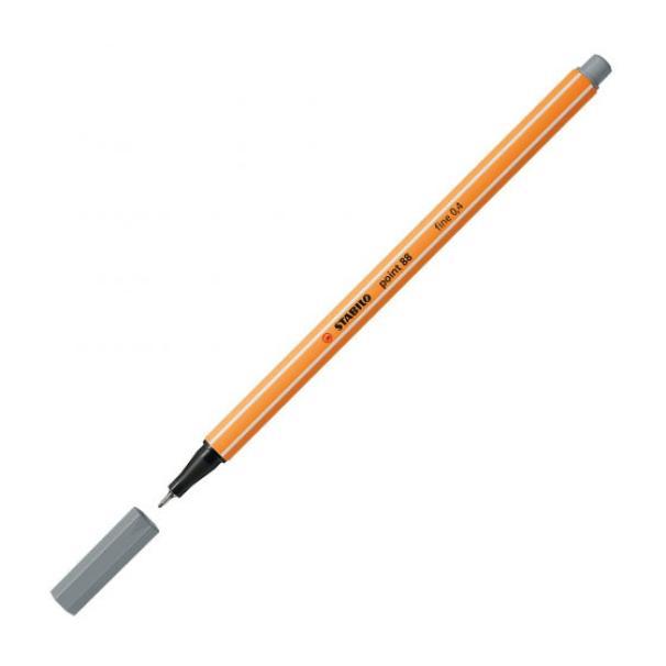 stabilo stabilo point 88 pennarello fineliner con tratto da 0,4 mm colore grigio medio n° 95 - foto 2