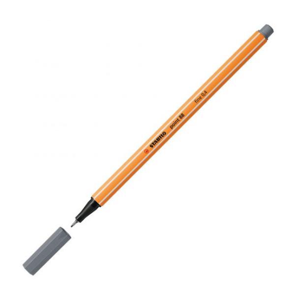 stabilo stabilo point 88 pennarello fineliner con tratto da 0,4 mm colore grigio scuro n° 96 - foto 2