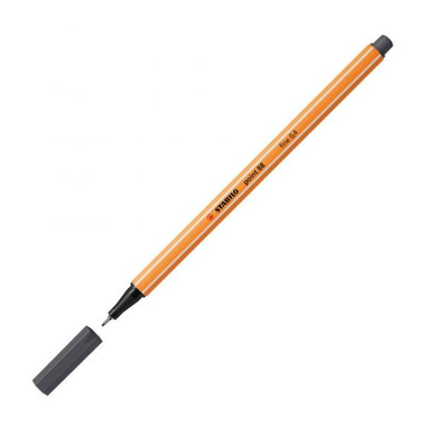 stabilo stabilo point 88 pennarello fineliner con tratto da 0,4 mm colore grigio nerastro n° 97 - foto 2