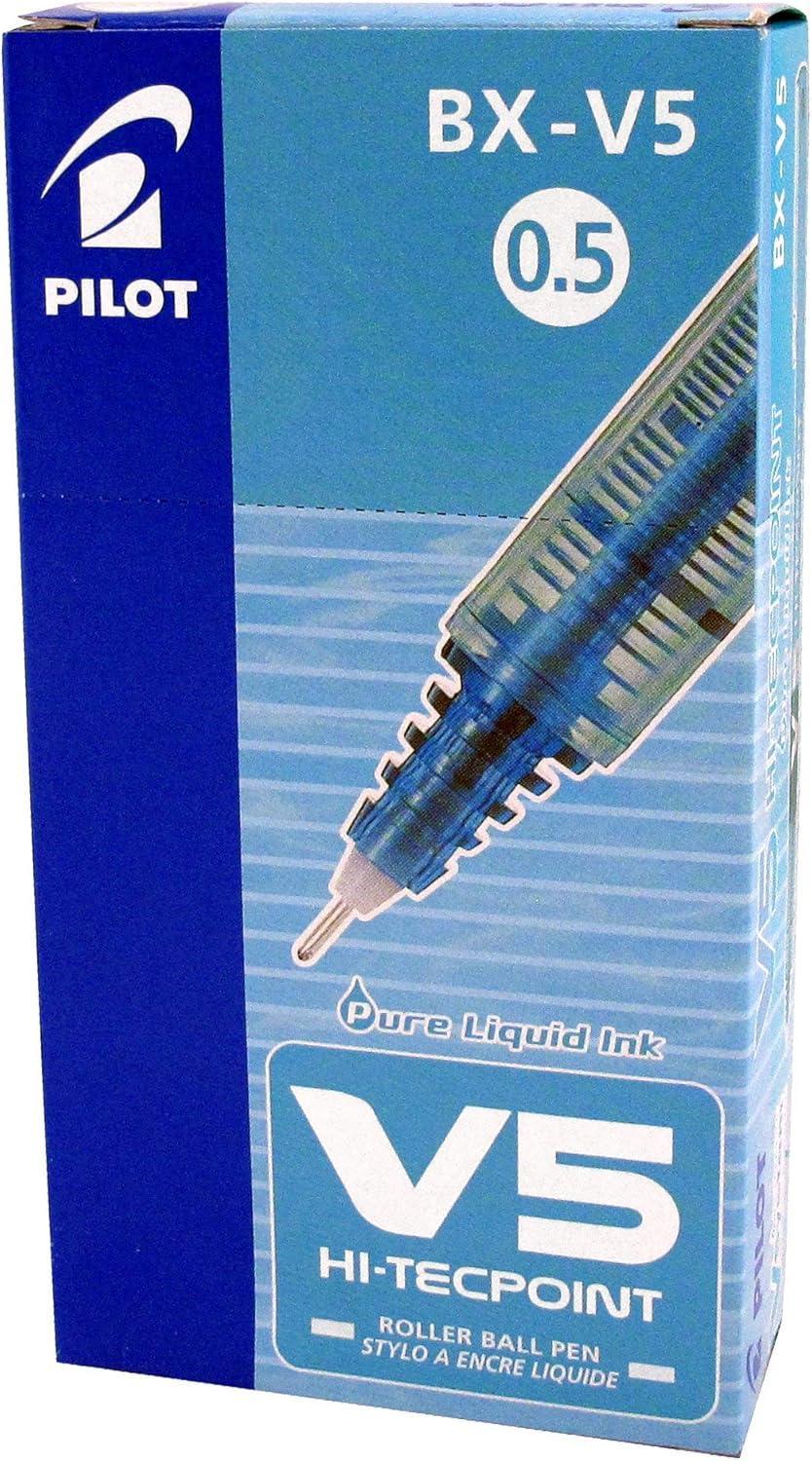 pilot pilot v5 hi-techpoint 12pz penna roller inchiostro liquido punta con punta da 0,5 mm e tratto da 0,3 mm colore blu - foto 1 pilot pilot v5 hi-techpoint 12pz penna roller inchiostro liquido punta con punta da 0,5 mm e tratto da 0,3 mm colore blu - foto 1