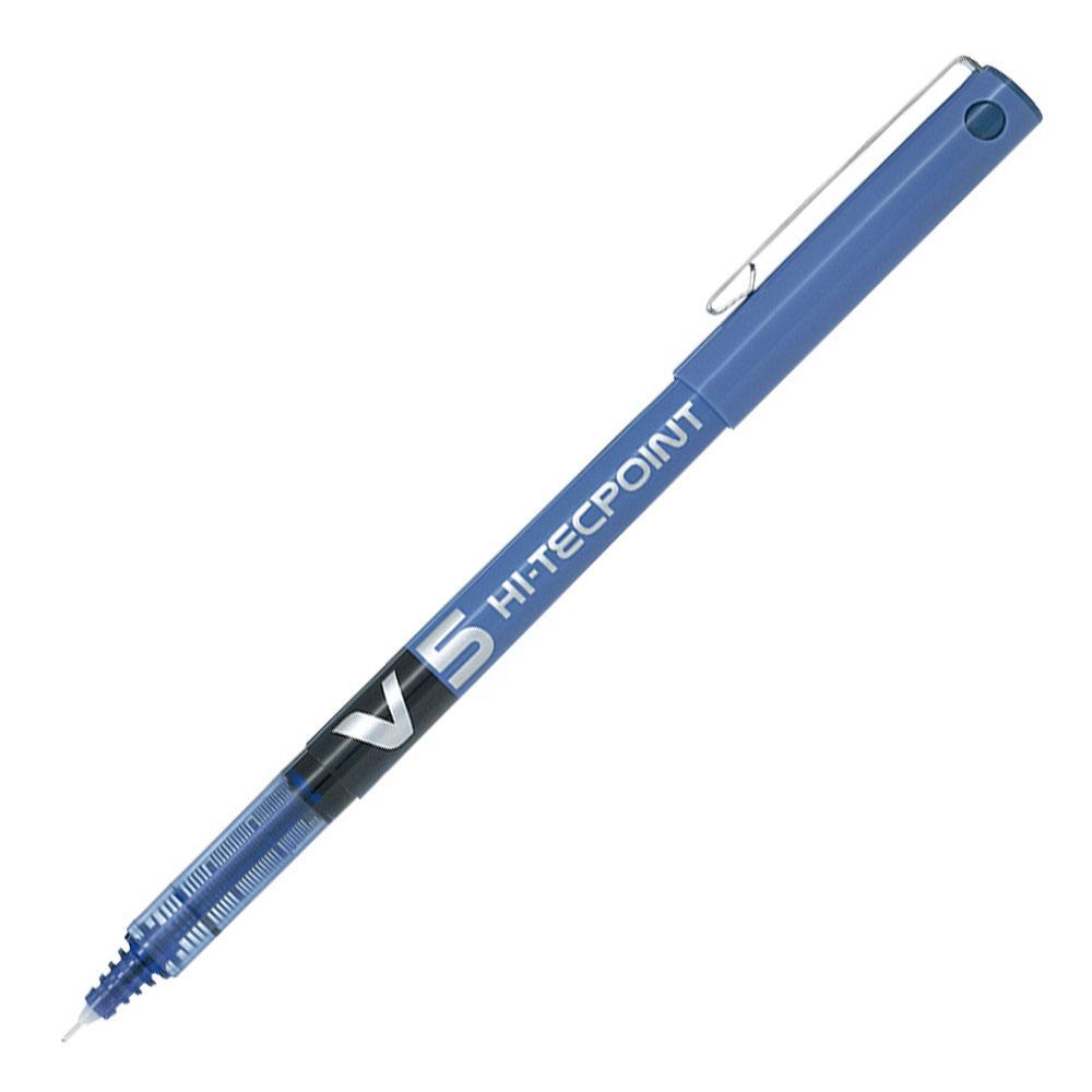 pilot pilot v5 hi-techpoint 12pz penna roller inchiostro liquido punta con punta da 0,5 mm e tratto da 0,3 mm colore blu - foto 2 pilot pilot v5 hi-techpoint 12pz penna roller inchiostro liquido punta con punta da 0,5 mm e tratto da 0,3 mm colore blu - foto 2