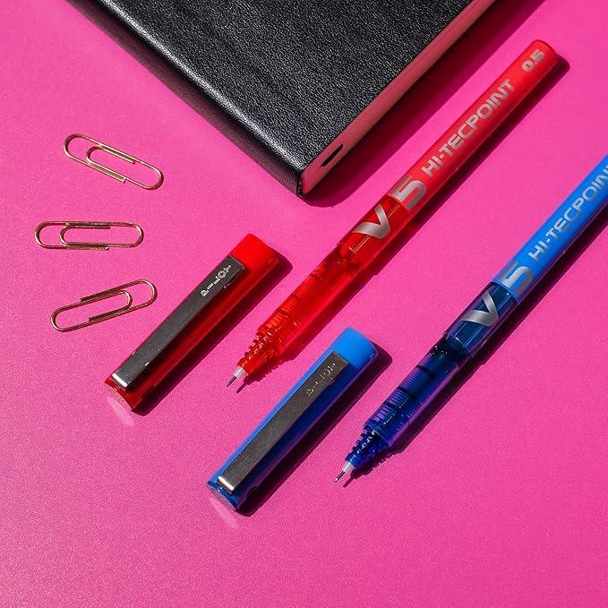 pilot pilot v5 hi-techpoint 12pz penna roller inchiostro liquido punta con punta da 0,5 mm e tratto da 0,3 mm colore blu - foto 4 pilot pilot v5 hi-techpoint 12pz penna roller inchiostro liquido punta con punta da 0,5 mm e tratto da 0,3 mm colore blu - foto 4