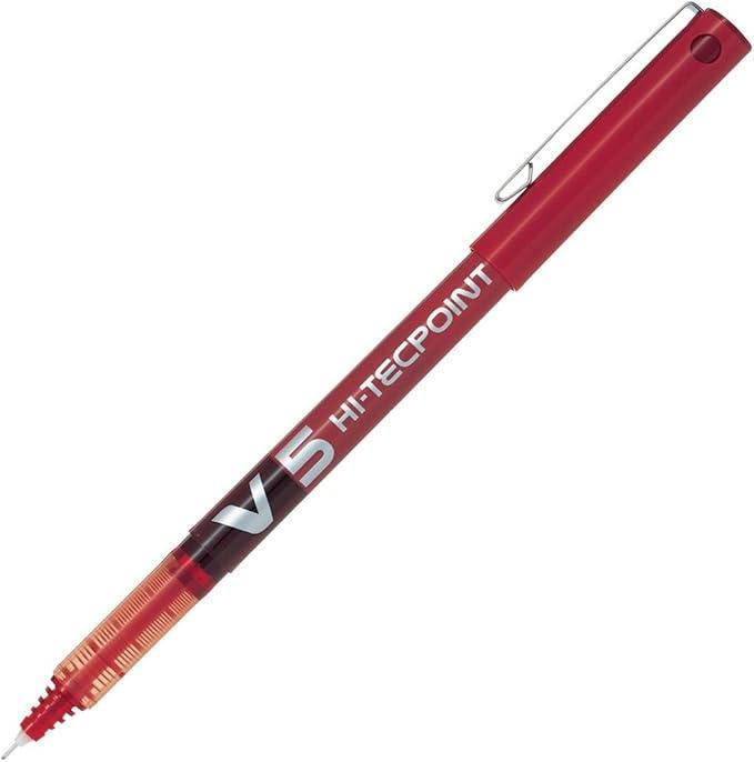 pilot pilot v5 hi-techpoint 12pz penna roller inchiostro liquido punta con punta da 0,5 mm e tratto da 0,3 mm colore rosso - foto 2 pilot pilot v5 hi-techpoint 12pz penna roller inchiostro liquido punta con punta da 0,5 mm e tratto da 0,3 mm colore rosso - foto 2