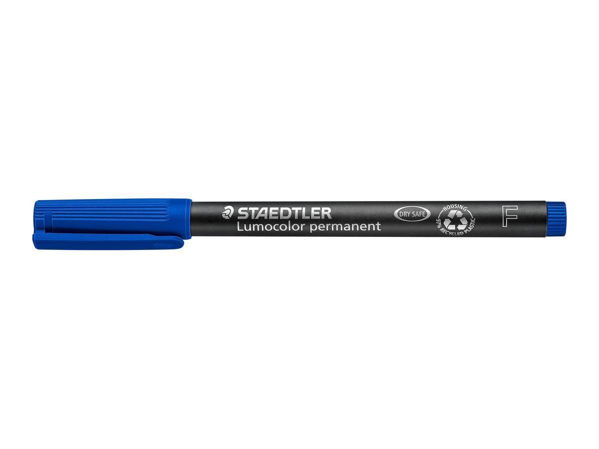 staedtler staedtler lumocolor 318 penna marcatore permanente punta fine tratto da 0.7 mm colore blu - foto 2
