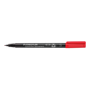 Lumocolor 313 penna marcatore permanente punta superfine tratto da 0.4 mm colore rosso