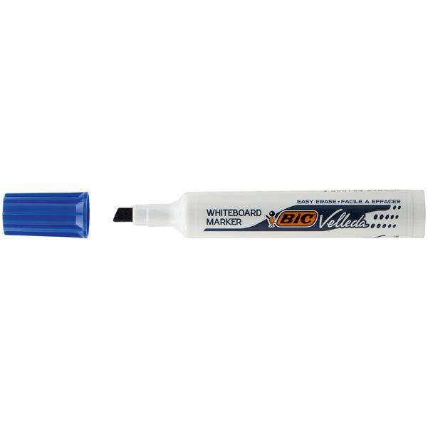 bic bic pennarello marcatore velleda 1791 punta a scalpello tratto da 3,3 a 4,6 mm colore blu - foto 1