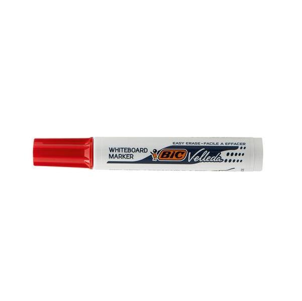 bic bic pennarello marcatore velleda 1791 punta a scalpello tratto da 3,3 a 4,6 mm colore rosso - foto 2