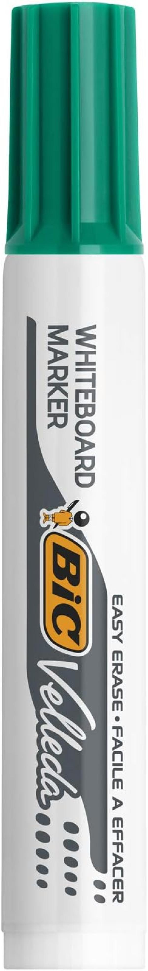 bic bic pennarello marcatore velleda 1791 punta a scalpello tratto da 3,3 a 4,6 mm colore verde - foto 1