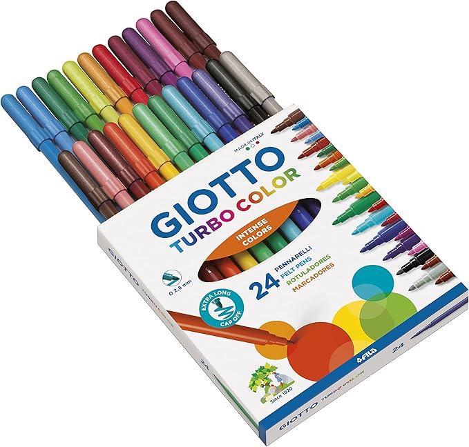 giotto giotto 5 conf. turbo color astuccio da 24 pennarelli a punta fine da 2.8 mm - foto 2