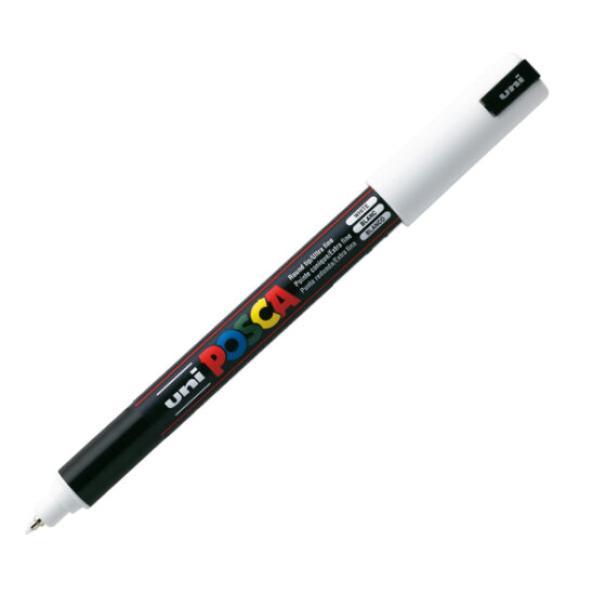 uni posca osama marcatore uni posca pc1 punta extra fine con tratto da 0,7 mm colore bianco - foto 1