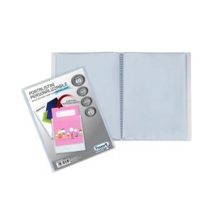 Portalistino con buste fisse e tasca frontale personalizzabile - fogli 60 trasparenti - 15x21 cm a5