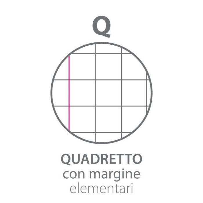 monocromo quaderno monocromo a5 (14,8x21 cm) quadretti 5 mm con margini (q) - foto 2